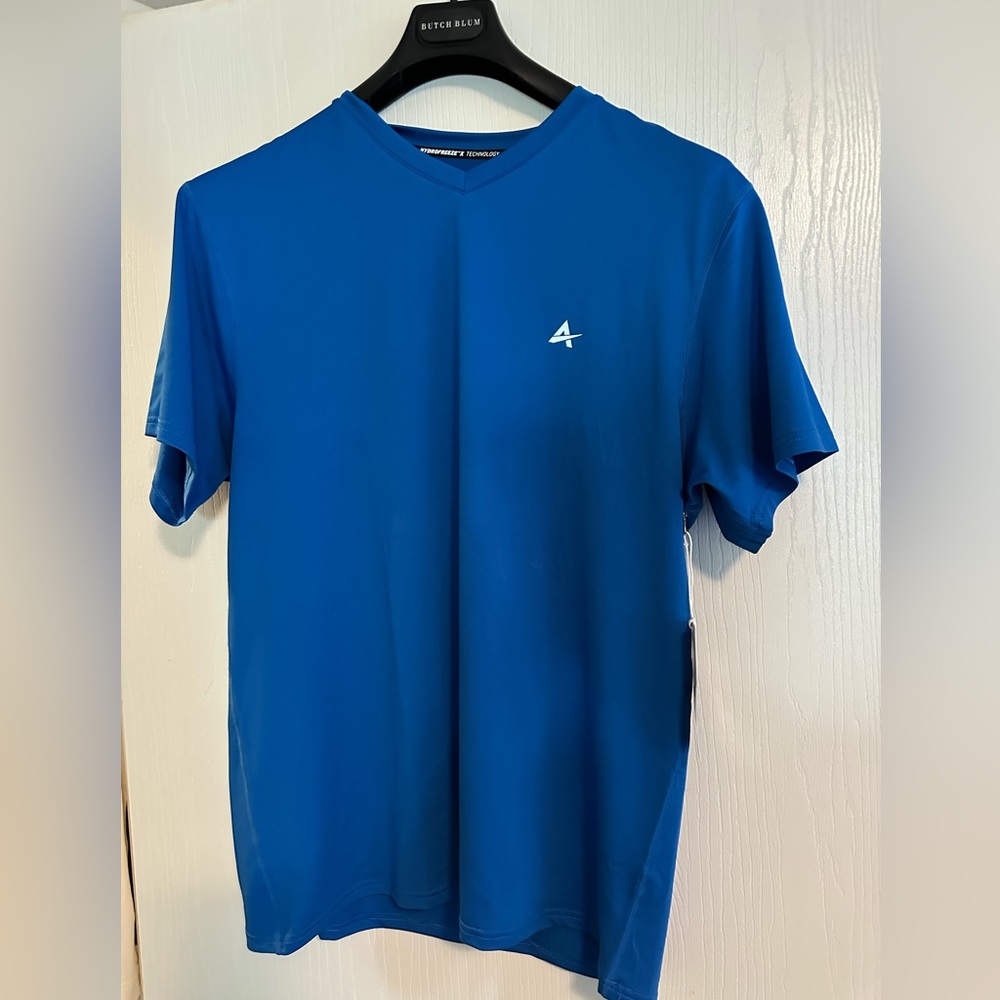 Blue Men's Short Sleeve Tee